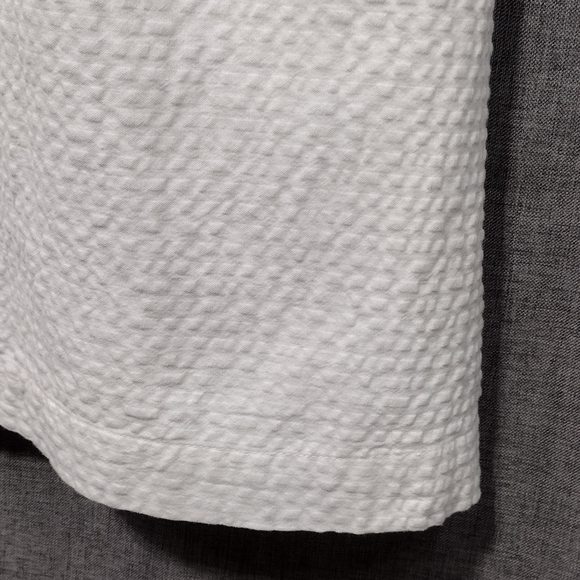 NWT Southern Proper Seersucker Scallop Dress Women's 4 White Casual Comfy Retro - Picture 5 of 13